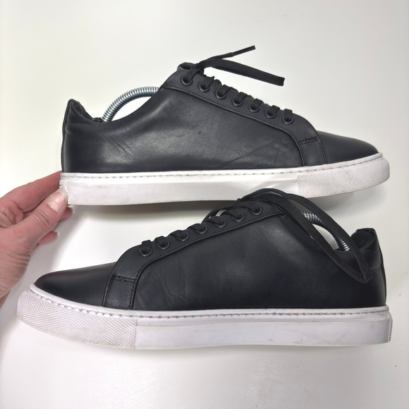 Thursday Boot Company Black Leather Lace Up Sneakers Size 8 - Picture 6 of 13